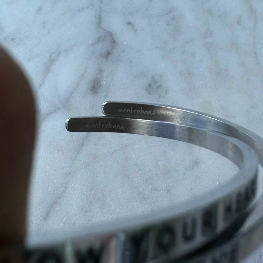 Mantraband Silver Bangle Bracelets - image 4